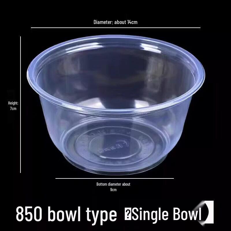 Disposable Food-Grade Plastic Bowls with Lids