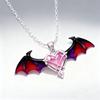 Jeu Genshin Impact Durin Collier Cosplay Ailes de Dragon Pendentif Cœur Chaîne de Clavicule Unisexe Accessoires de Bijoux pour Couple