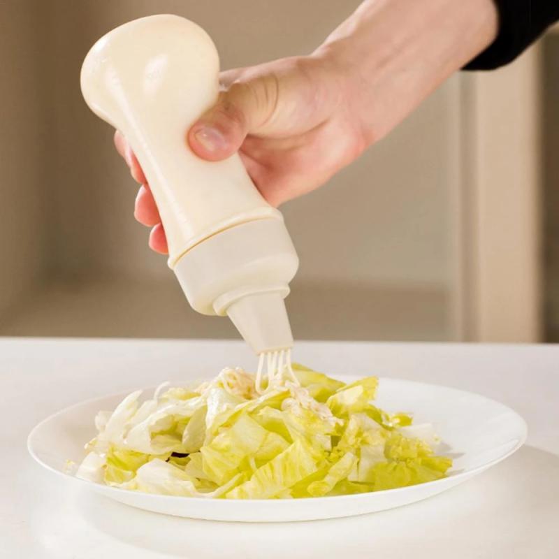 5 Hole Squeeze Bottles Condiment Bottles With Nozzles Ketchup Mayonnaise Squeeze Bottle Honey Dispenser Kitchen Supplies