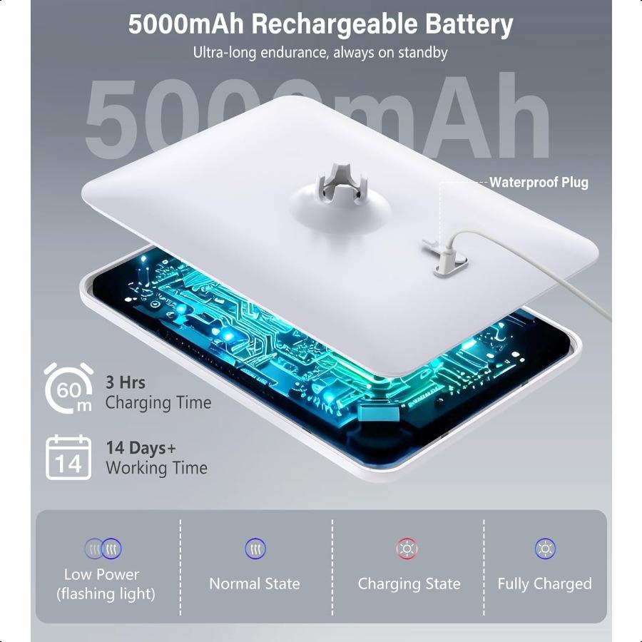 Heated Shower Mirror Fogl for Shaving 360 Adjustable Lighted Shower Mirror with 3 Color Modes Rechargeable Anti Fog Shaving Mir