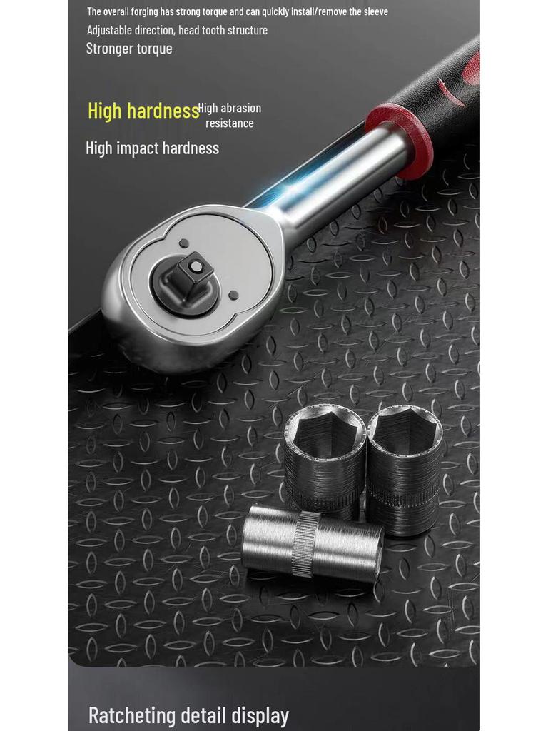 Wielofunkcyjny Zestaw Narzędzi do Naprawy Samochodów: Zestaw kluczy i nasadek do użytku samochodowego i domowego