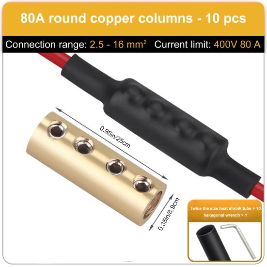 Wire Connectors Tinned with Heat Shrink Butt Brass Mechanical Butt Splice