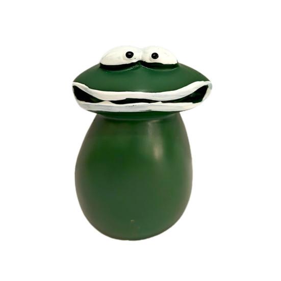 

Причудливая садовая статуэтка лягушки, милая фигурка лягушки с большим ртом и глуповатым выражением лица для патио, газона, двора, балкона, крыльца, для улицы и дома A