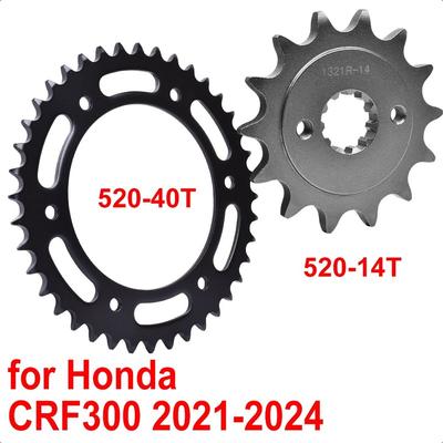 520 14T 40T Motorcycle Front Rear Sprocket Gear Wheel Cam for Honda CRF300    2024