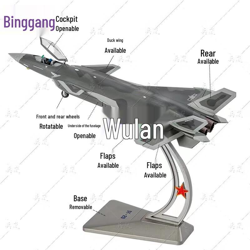 J-20 Stealth Fighter 1:72 Alloy Model