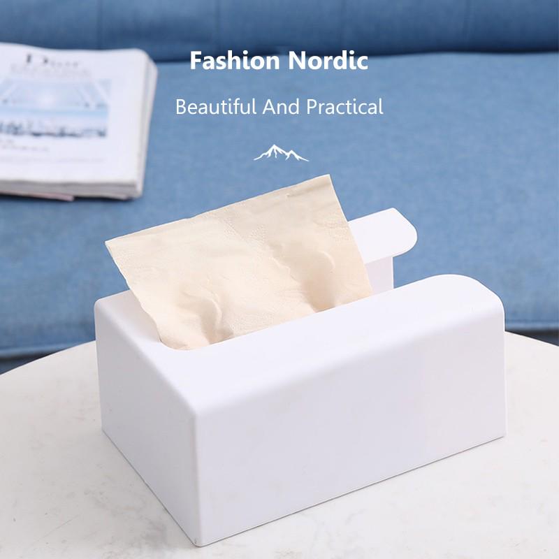 Wall-mounted Napkin Household Tissue Paper Box Kitchen Toilet Perforated Storage