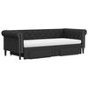 VidaXL Daybed with Trundle and Drawers Black 90x200 Cm Faux Leather 3197735