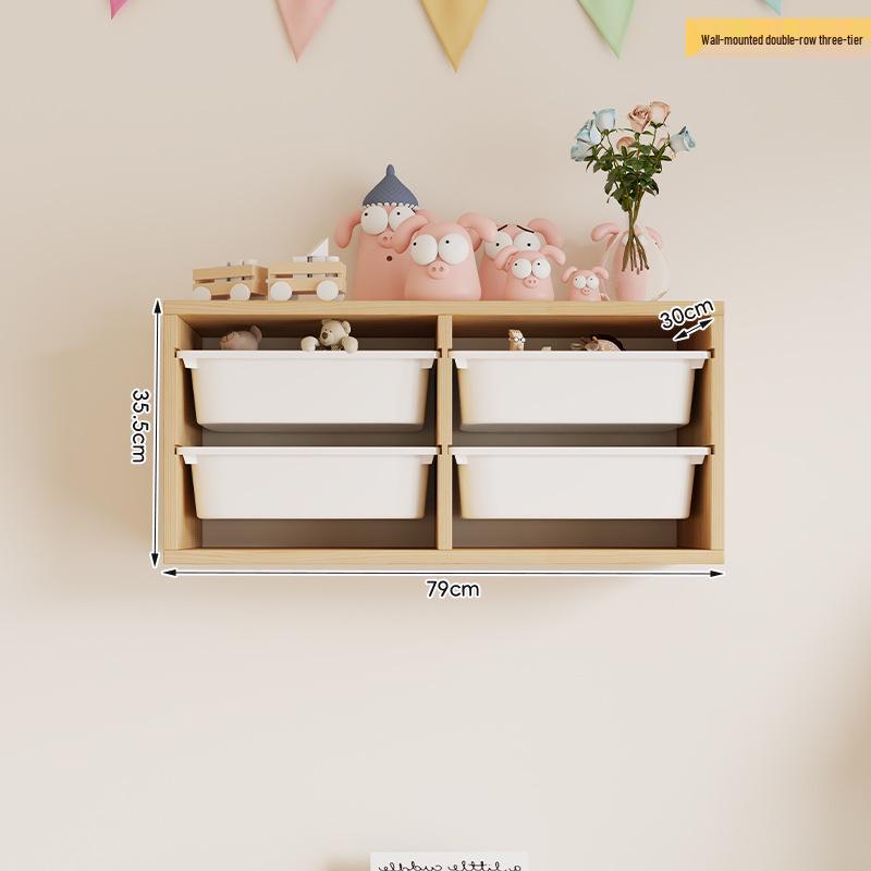 Children's Wooden Toy Storage Rack & Shelf Organizer