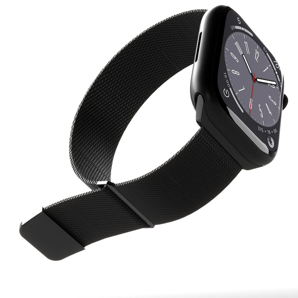 Pasek Ze Stali Nierdzewnej Puro Milanese Do Apple Watch 38 / 40 / 41 Mm - Czarny