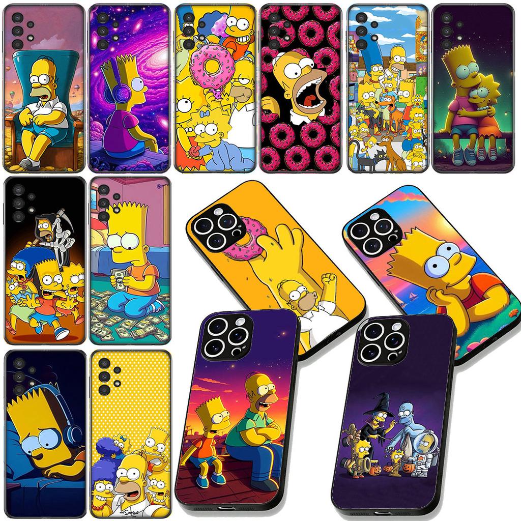 S-Simpsons Comics Bart Phone Case for Apple iPhone 12 13 Mini XS 11 Pro Max 7 8 Plus + XR 8+ X SE 2020 SE3 Protective Cover