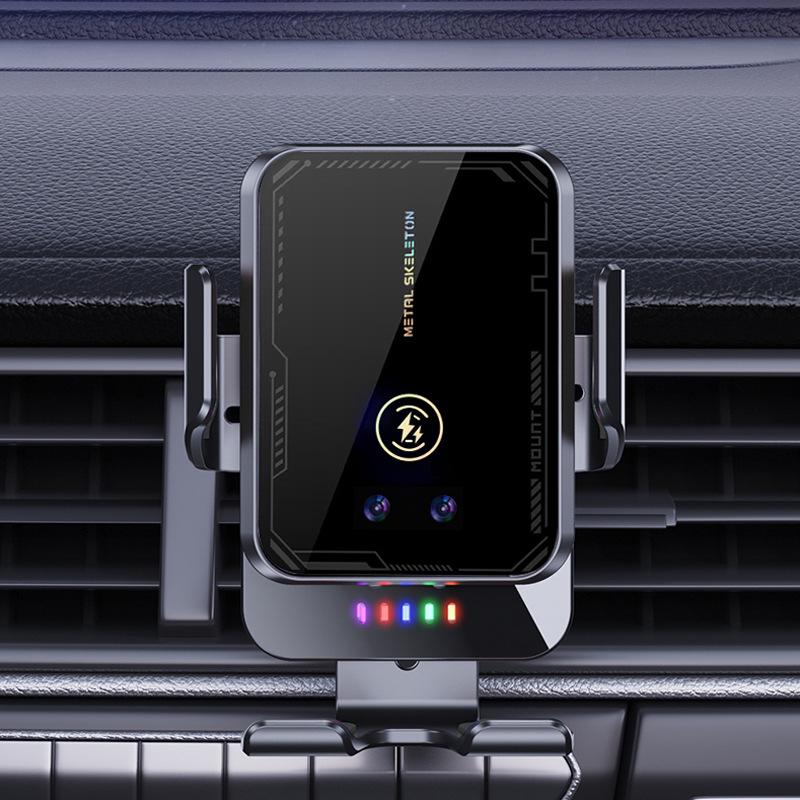 Universal Car Wireless Charger & Phone Holder with Automatic Clamping for Air Vent