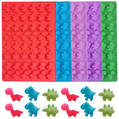 Molde de silicona con forma de dinosaurio para chocolate, moldes para hornear pasteles, herramientas para hornear