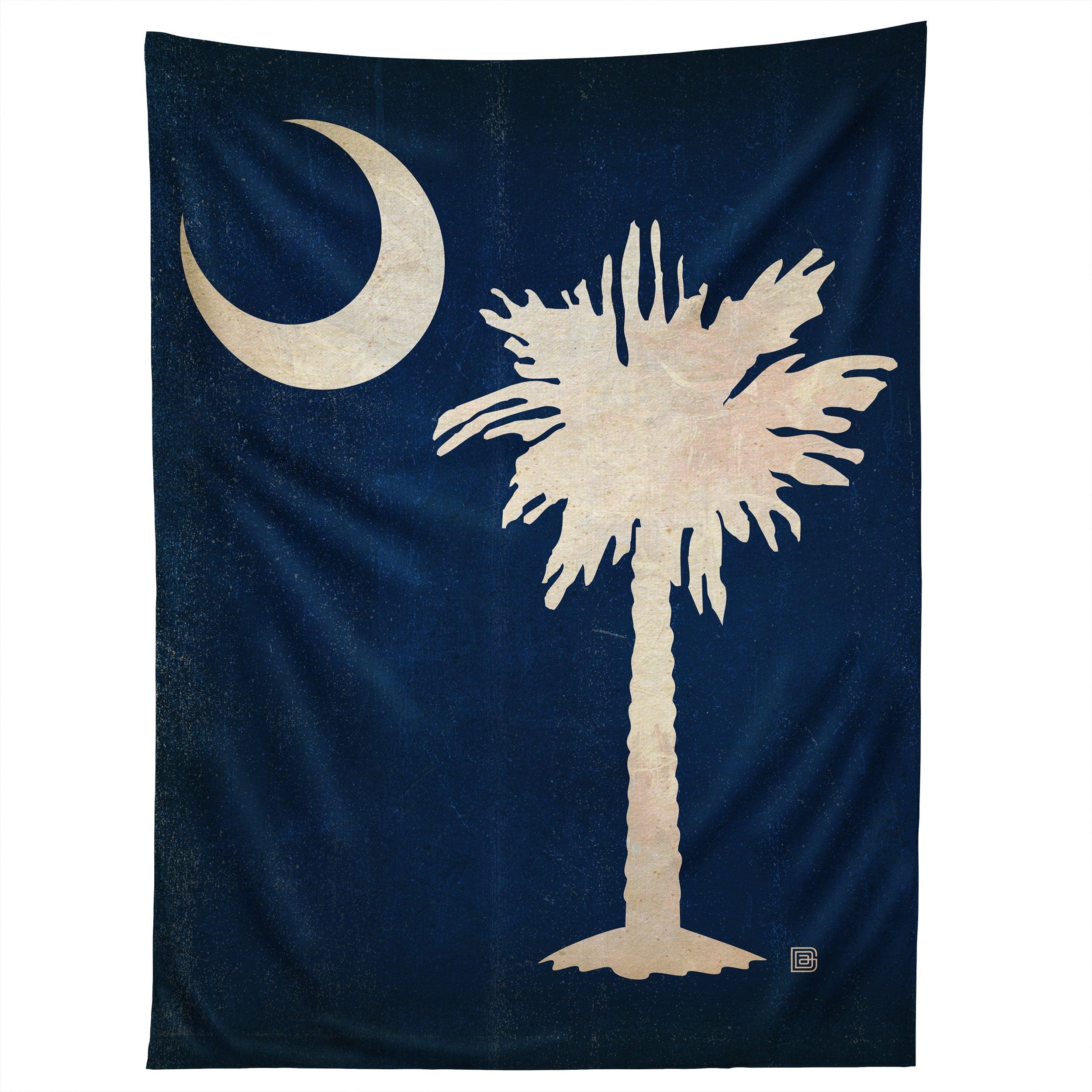 RUSTIC SOUTH CAROLINA STATE FLAG tapestry 75x100 чёрный