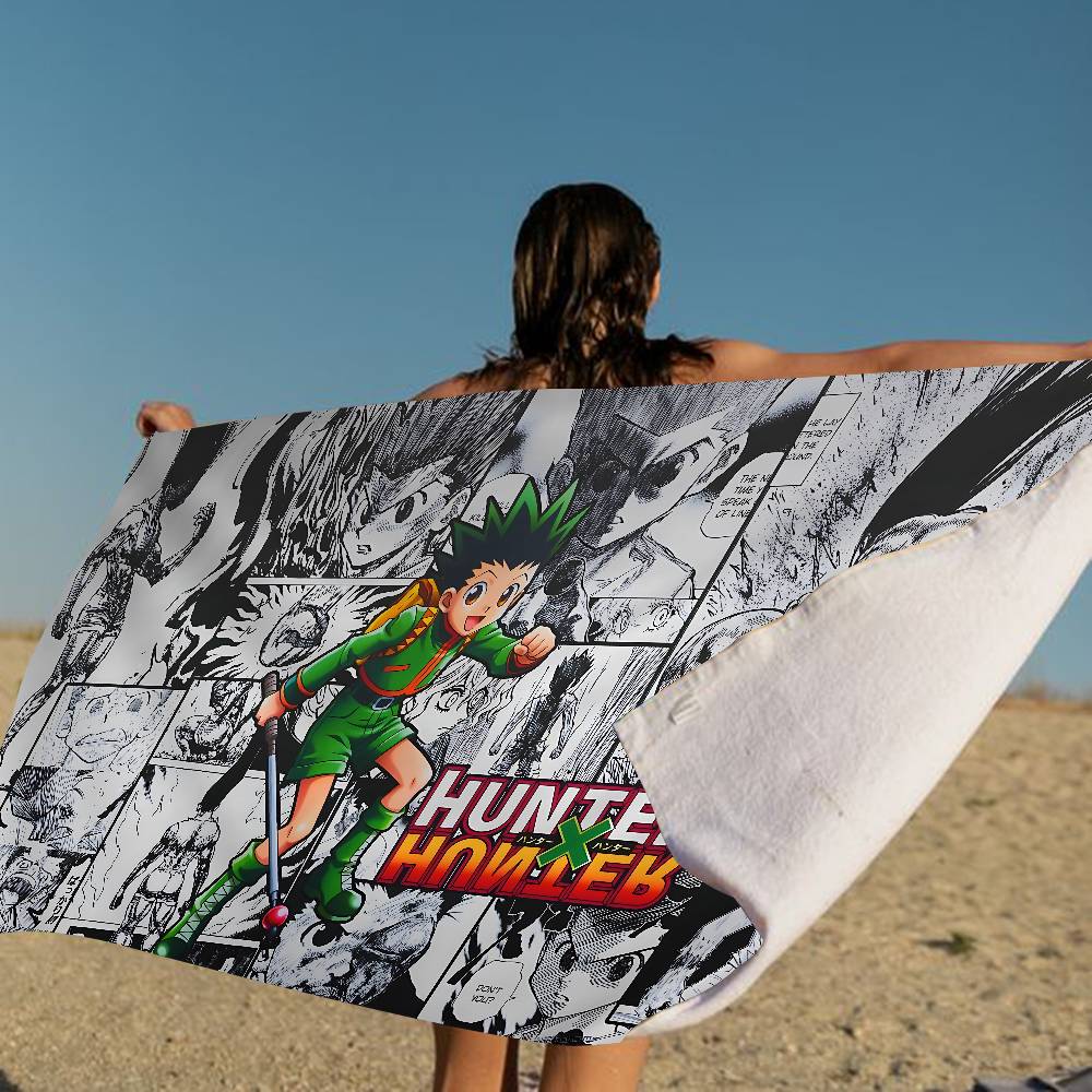 Anime Hunter X Hunters Beach Towel Colorful Bath Towels for Girl Microfiber Quick Dry Sand Free Beach Yoga Spa Gym Pool