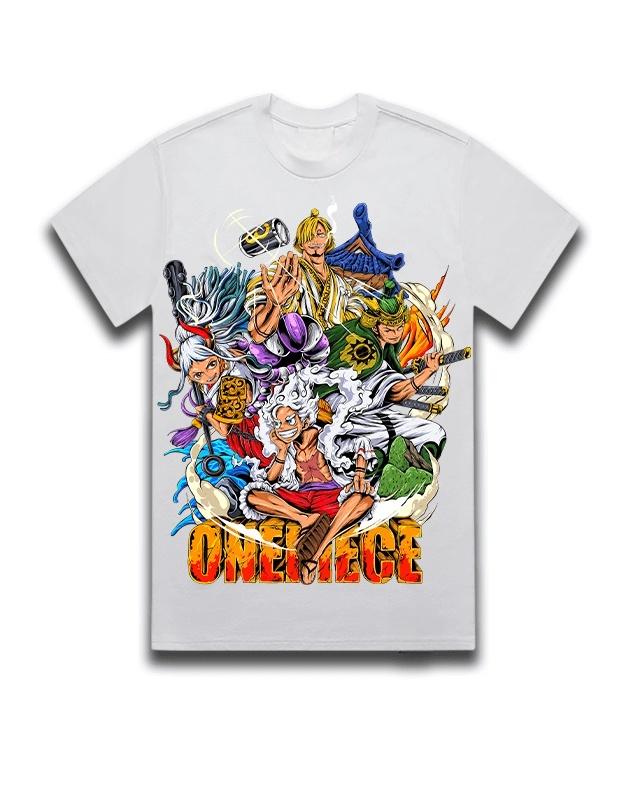 

Summer 2026 One Piece and The Kingdom of Supernova All Together Theme 100 Cotton Printed Tshirt for Boys and Girls S