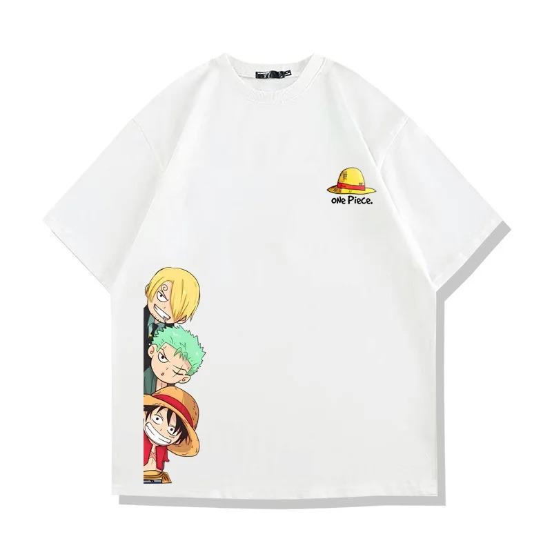 

One Piece Straw Hat Pirates Unisex T-shirt 2026 Summer New Popular Anime Printed American Casual Family Short Sleeved Top 4XL