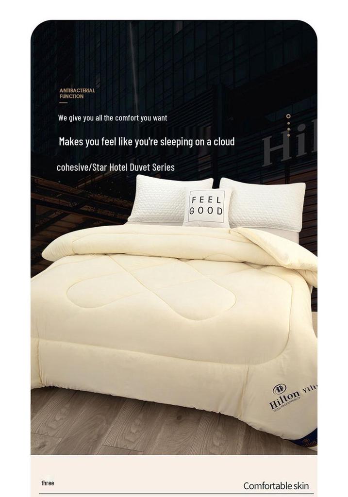 Hilton Hotel Style Feather Velvet Quilt - Spring, Autumn & Winter Bedding Gift.