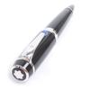 Great MONTBLANC Ballpoint Pen BOHEME Cap Type Black Silver Blue Gemstone Mens Used