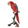 FJ FENGZHIJIE Red Parrot Trinket Box with Crystal, Enamel Bird Figurine, Jewelry Box, Home Decor, Gift for Bird Lovers