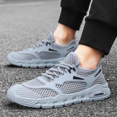 Mesh-Sneaker für Herren Handgefertigte Schuhe Herren Blaue Sneaker Outdoor Sommer Bequem Transparentes Mesh Walking-Schuhe Koreanische Ausgabe