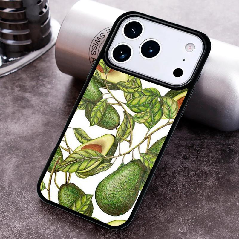Avocado Pattern Phone Case For iPhone 17 16 15 14 13 12 11 Pro Max Plus 17Air Soft Silicone Cover
