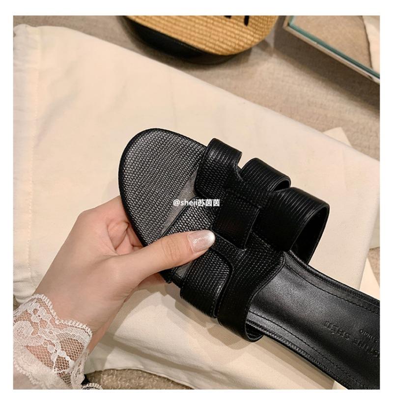 

Овчина~ Леди, таскающая праздничный ветер, плетеные тапочки, женские летние на толстом каблуке, кожаные тапочки-шлепанцы на улице 40