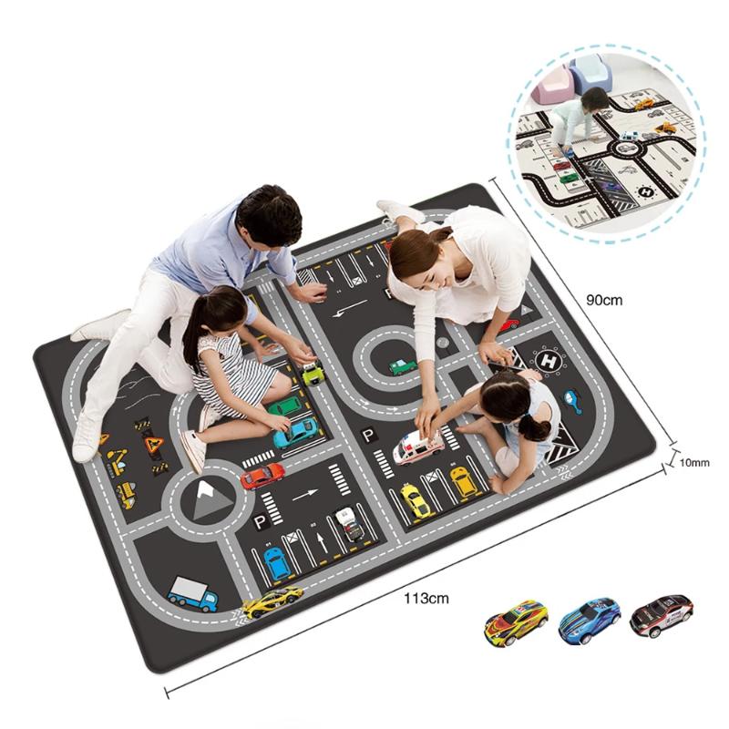 Thickened Baby Game Mat City Traffic Car Map Boy Girls Educational Toys Flying Chess Carpet Carpet Activities for Baby Play Mat