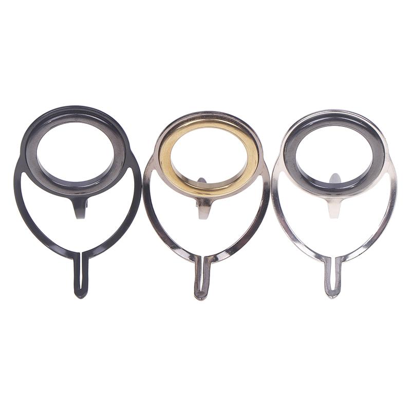 8Pcs/set Fishing Tackle Stainless Steel Repair Kit Set Fishing Rod Guide Ring Tip Fishing Pole Circle Ring Eye Guide Wire Loop