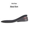 Adjustable Invisible Height Increasing Insole with PU Shock Absorbing Air Cushion for Men and Women, 3-7.5 cm.