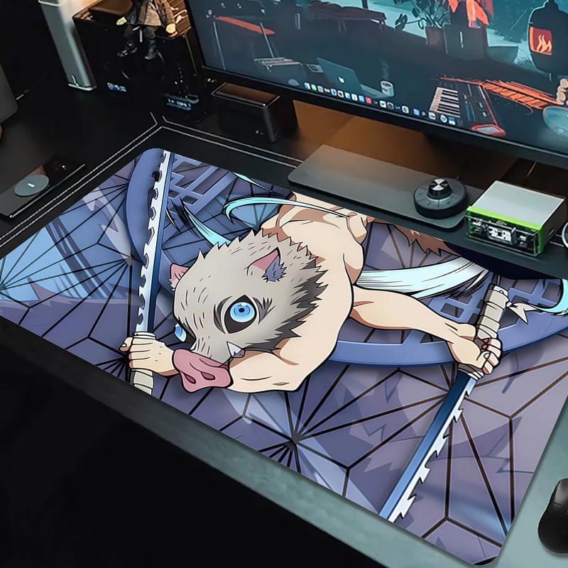Inosuke Hashibira Print  Cushion Non-slip Laptop Tablet Big Mousepad XXL Mat Mini PC Playmat With Lock edge