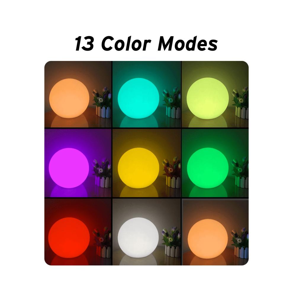 Ballon de plage gonflable 16 pouces à LED phosphorescentes, 13 couleurs, télécommande, jouet flottant pour piscine/fête – Convient aux enfants