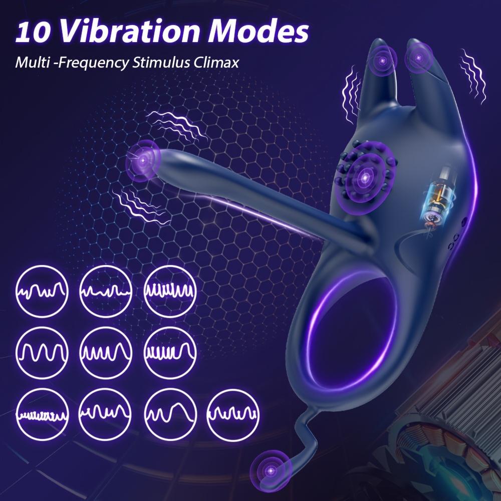 Vibrator Cock Ring Penis Ring for Men Remote Control Erectile Stimulator G-Spot Clitoral Chastity Cage Sex Toy for Men or Couple