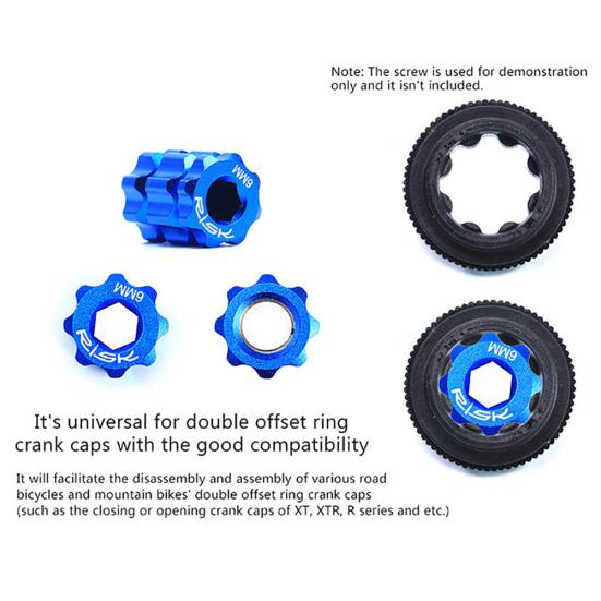 Radfahren MTB Rennrad Fahrrad Aluminium Legierung Offset Ring Kurbel Kappe Entfernung Werkzeug