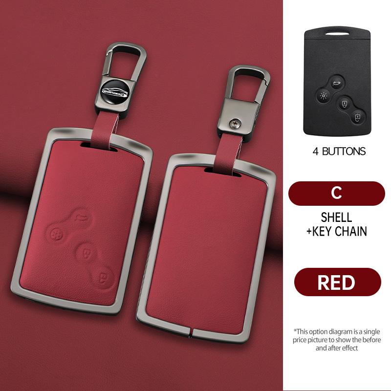 Interior Mouldings Car Key Case Cover For Renault Duster Captur Clio Logan Megane 1 2 3 Koleos Scenic Renault GT Zinc Alloy Keyc