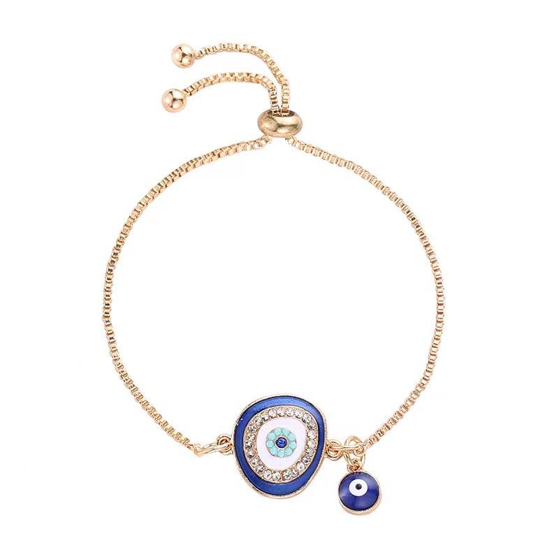 Eyes Woven Bracelets with Charms Stackable Wrap Fabric Bracelets
