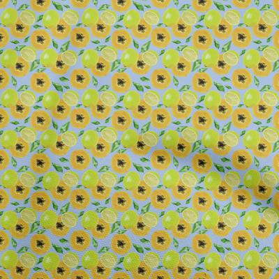 Cotton Flex Light Blue2 Fabric Fruits Sewing Craft Projects Fabric Prints By Yard 40 Inch
