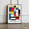 Poster Mondrian Color Composition