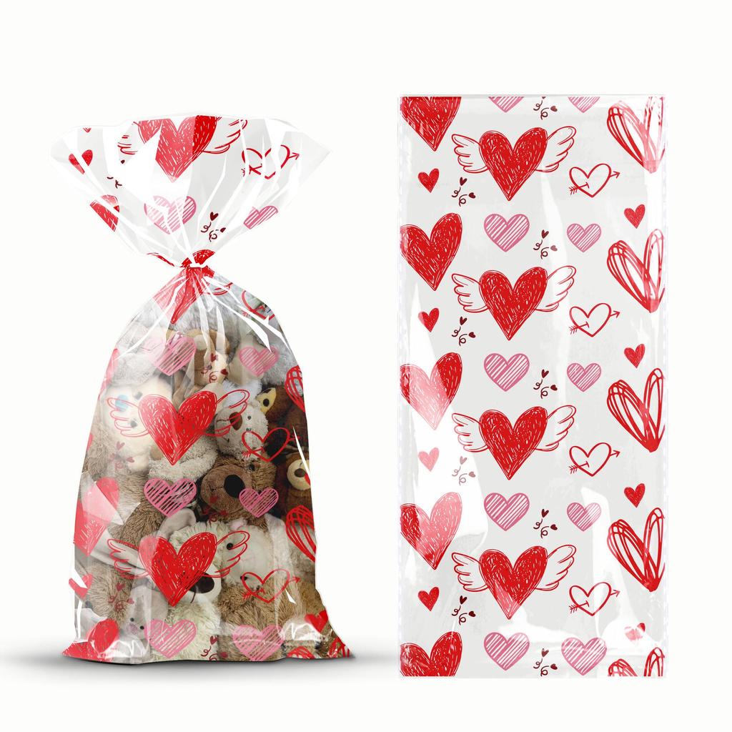 Heart LOVE Valentine's Day Candy Gift Bag for Party Favors