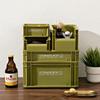 Industrial Style Stackable Desktop Storage Basket for Snacks, Cosmetics, and Office Supplies