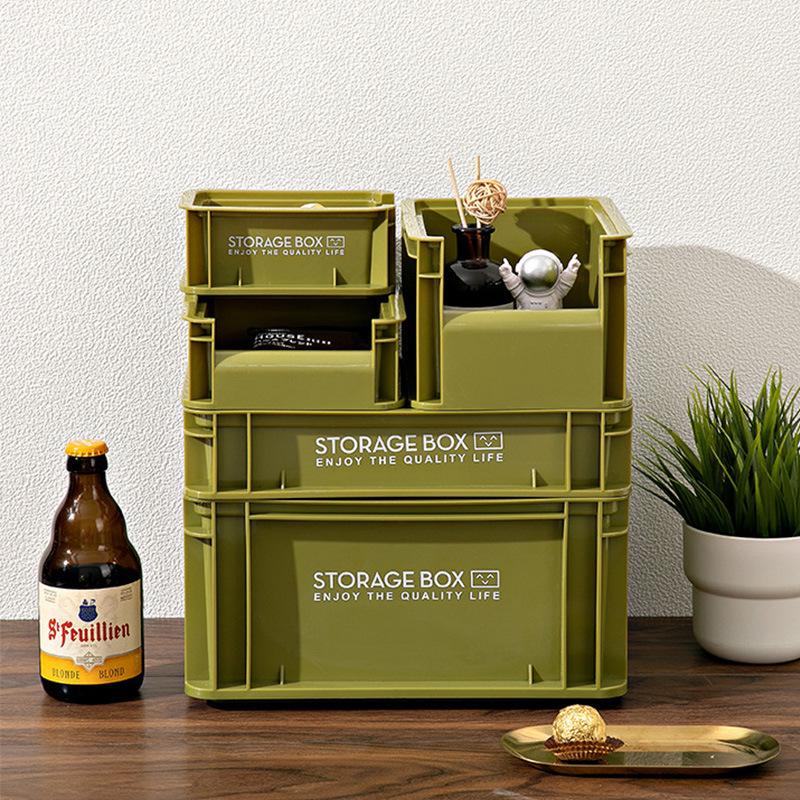 Industrial Style Stackable Desktop Storage Basket for Snacks, Cosmetics, and Office Supplies