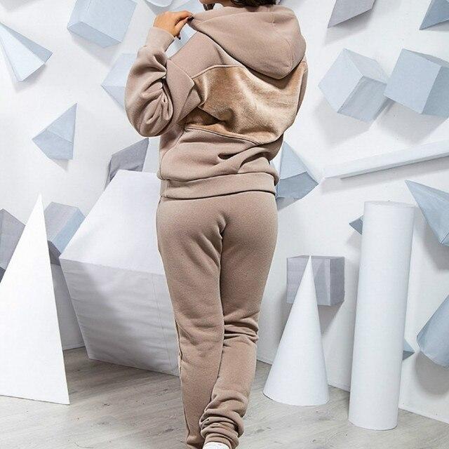 Chándal Mujer Conjunto de dos piezas Ropa de otoño Sudaderas con capucha  Sudadera Top y pantalones Jogger Traje femenino terciopelo Patchwork  Outfits comprar a buen precio — entrega gratuita, reseñas reales con