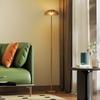 LED Floor Lamp Living Room, Floor Light with 3000K Warm Light, Foot Switch, 25 X 25 X 134 Cm, Brass
