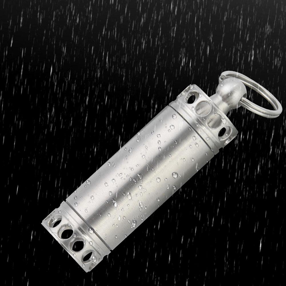 Wodoodporna kapsułka przetrwania ze stali nierdzewnej Butelka na pigułki Outdoor Camping Medicine Container(M)