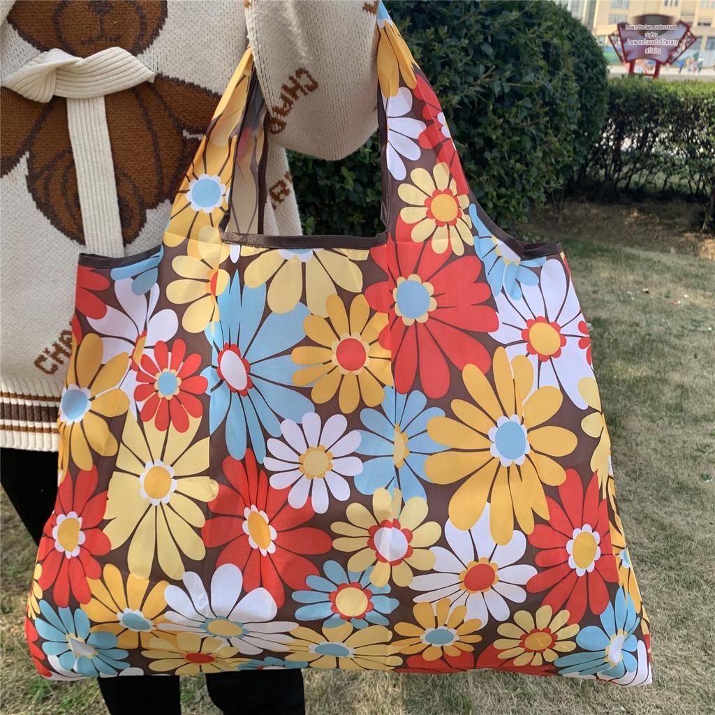 Eco-Friendly Foldable Korean Style Portable Shopping Bag - Medium Size Handbag