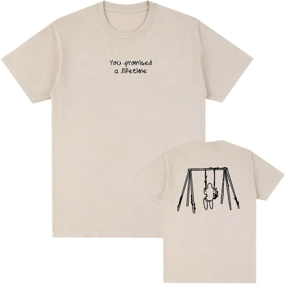 Myles Smith SOLO Tshirts You Promised A Lifetime Letter Print T-shirt Cotton Short Sleeve Tees Unisex Streetwear Graphic