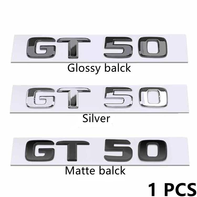 S-Abzeichen Buchstabe Emblem Styling 3D ABS Heckklappen-Aufkleber Silber Schwarz Rot Für GT GTS GT63S GT43 GT50 GT53 GT63