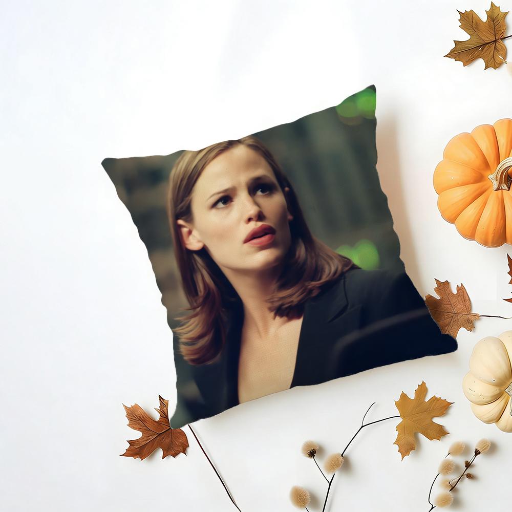 Retro Actress JJennifer Garner Cushion Cover Washable Linen Pillowcase Soft  for Daily Sofa Bed Home Room Decor