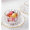 Crystal Glass Bowl Household Small Fruit Plate Set Tableware Luxury Phnom Penh Transparent Fruit Dim Sum Dish Salad Bowl