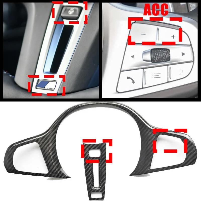 Carbon Fiber Steering Wheel Cover Trim Decor For BMW 1 2 3 4 5 6 7 8 Series Sport X3 X4 X5 X6 G20 G28 G30 G38 F90 F91