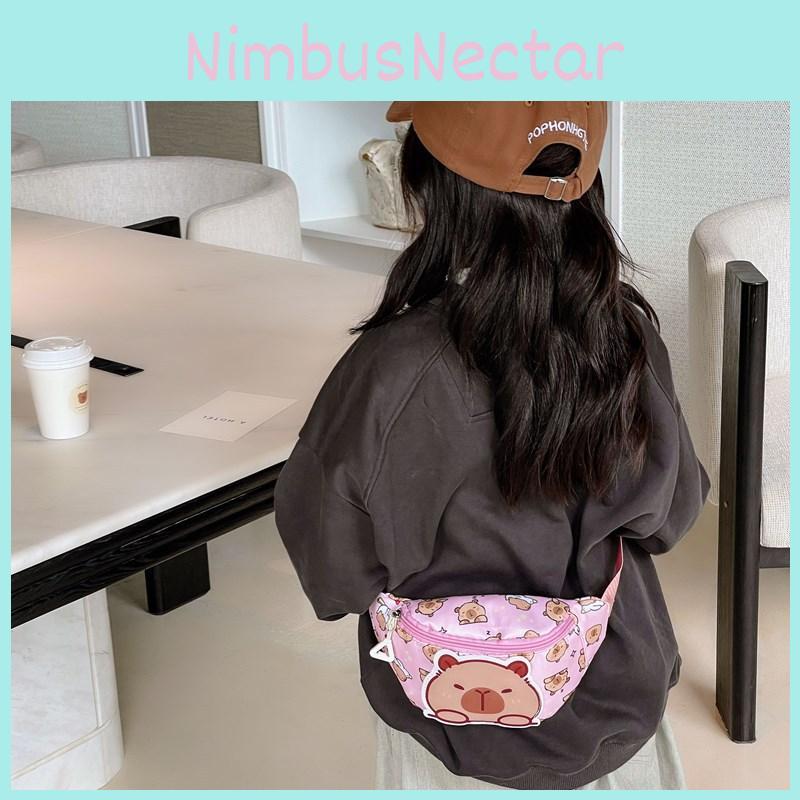 Printed Crossbody Capybara Chest Bag Children Cartoon Outdoor Leisure Pack Waist